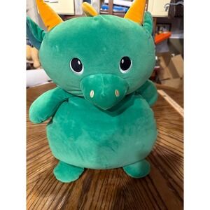 Bee Happy Green Dragon Plush 18 inch Hand Warmer Squishy Stuffed Animal Aldi